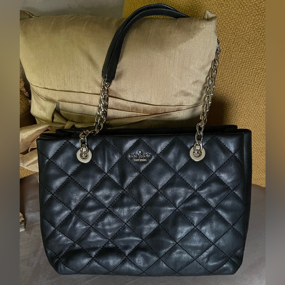 Authentic Kate Spade Black Quilted Shoulder Bag